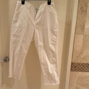 woman’s white cropped denim jeans 16petite